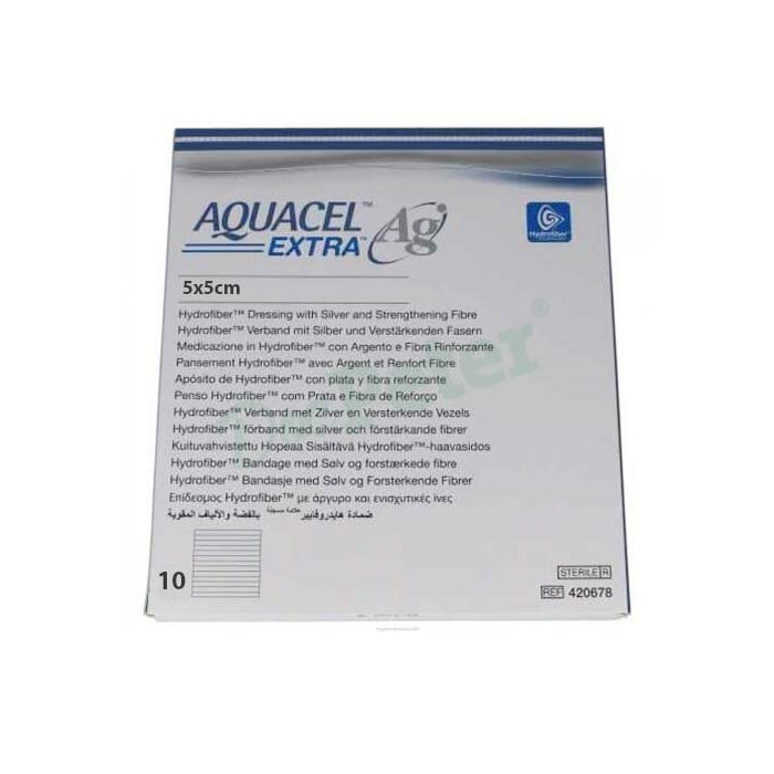 Aquacel Medicazione ag extra 10 pezzi 5x5cm 