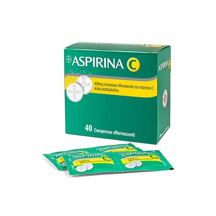 Aspirina C per Raffreddore Febbre e Influenza 40 Compresse Effervescenti