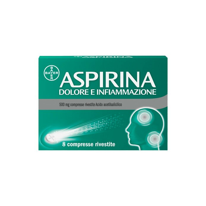 Aspirina dolore e infiammazione 500 mg 8 compresse
