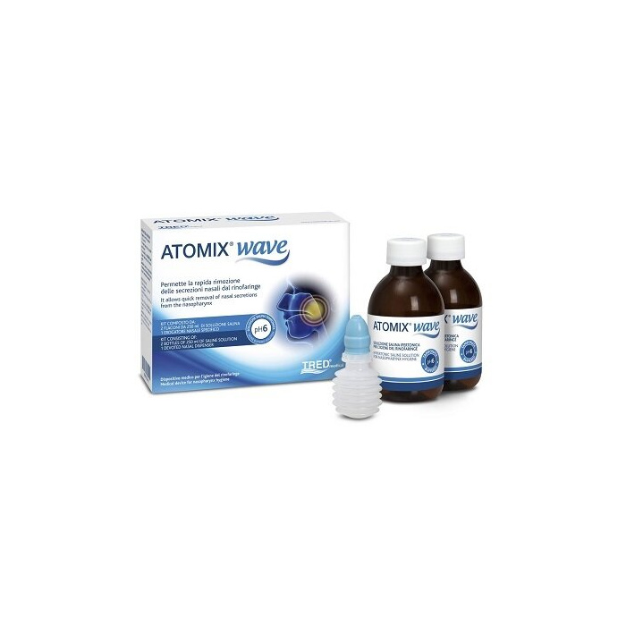 Atomix Wave per Igiene della Rinofaringe 2 flaconi da 250 ml