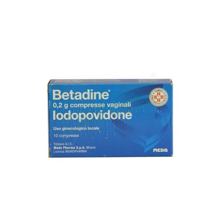 Betadine compresse vaginali iodopovidone disinfettante 10 compresse