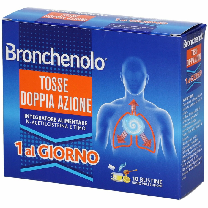 Bronchenolo Tosse Doppia Azione 1 al Giorno 10 Bustine