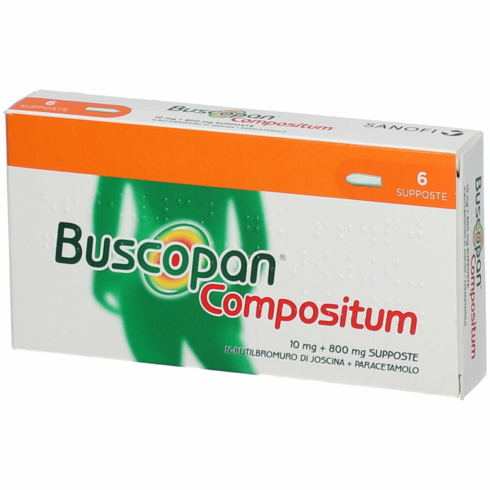 Buscopan compositum 10mg + 800mg 6 supposte