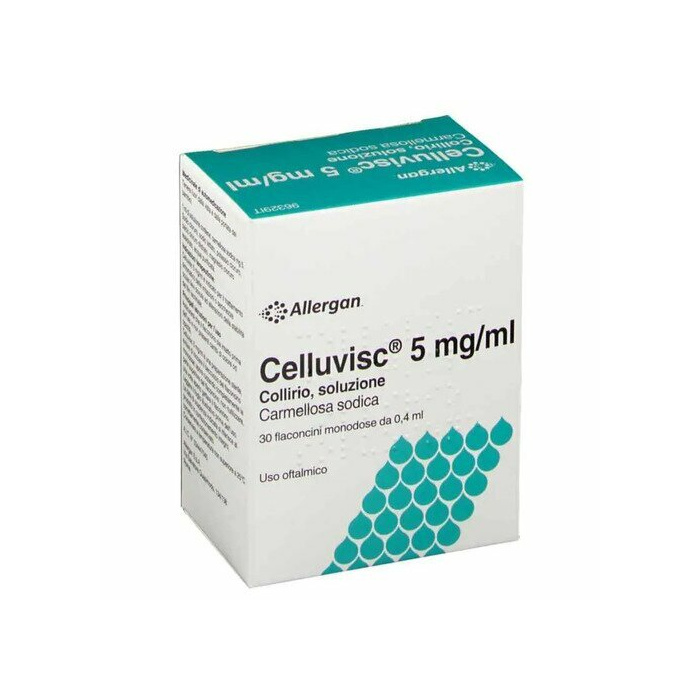 Celluvisc collirio 5 mg/ml carmellosa sodica 30 flaconcini 0,4 ml