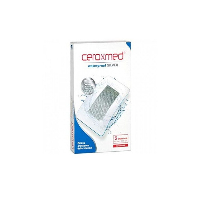 Ceroxmed Waterproof Silver 5 Cerotti Resistenti All'Acqua 10x12,5 cm