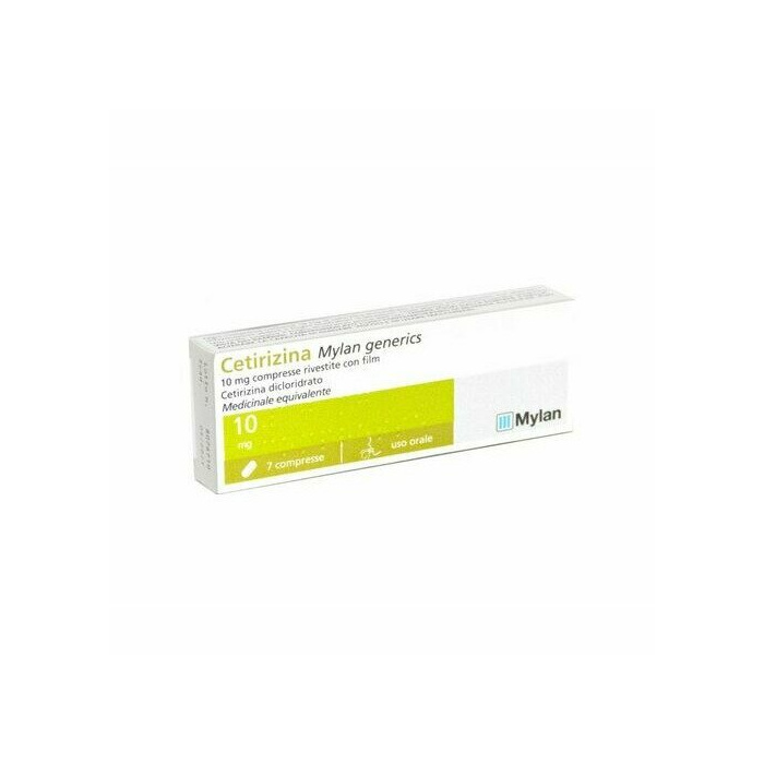 Cetirizina mylan antistaminico 7 compresse rivestite 10 mg