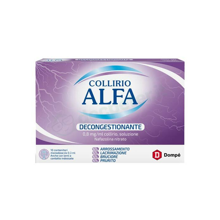 Collirio alfa monodose 10 flaconcini 0,8 mg/ml