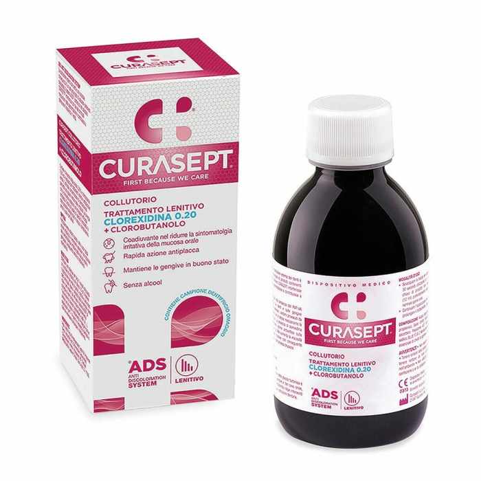 Curasept ADS Clorexidina 0,20 + Clorobutanolo Collutorio Trattamento Lenitivo 200 ml + Dentifricio 6 ml