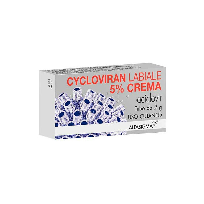 Cycloviran labiale crema 5% aciclovir herpes 2g