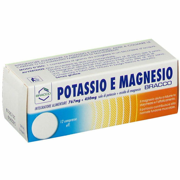 Potassio e Magnesio Bracco 12 Compresse Effervescenti