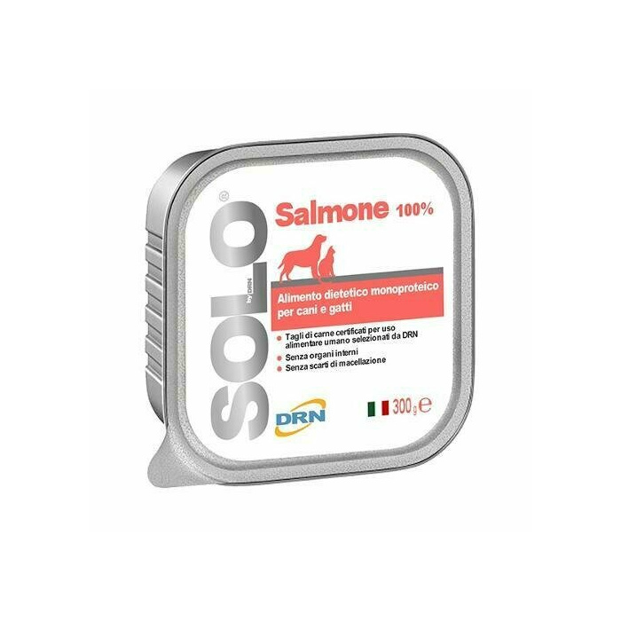 Drn Solo Salmone 100% Mangime Monoproteico Cani e Gatti 300g