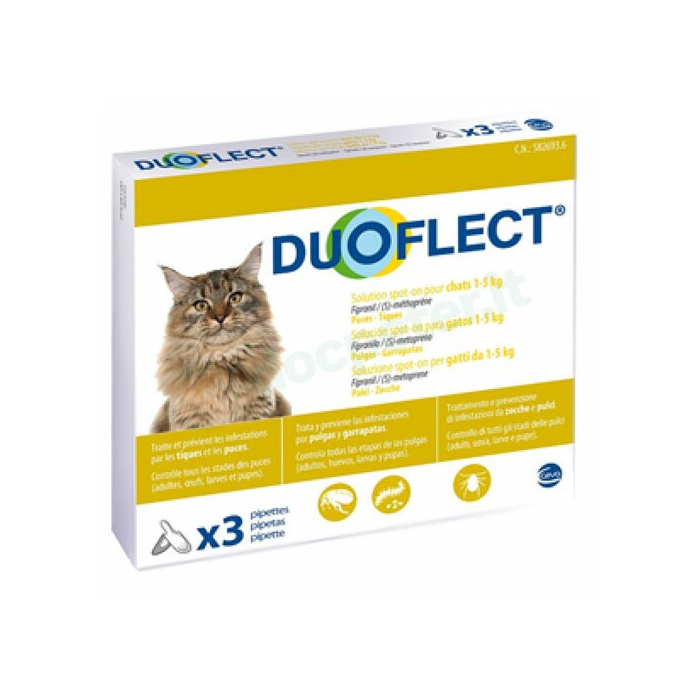 Duoflect Spot-On Antiparassitario Gatti 1-5 Kg 3 Pipette Monodose