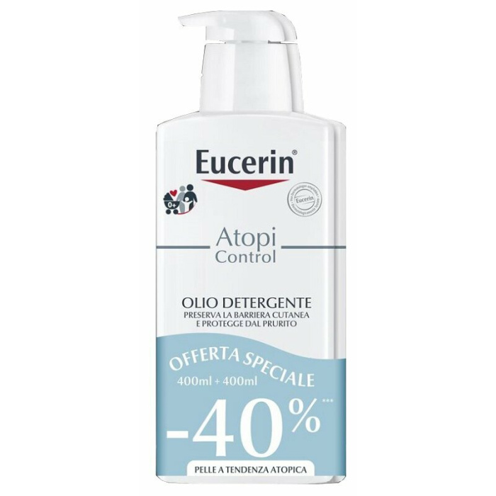 Eucerin bipacco atopic olio detergente 400 ml + 400 ml