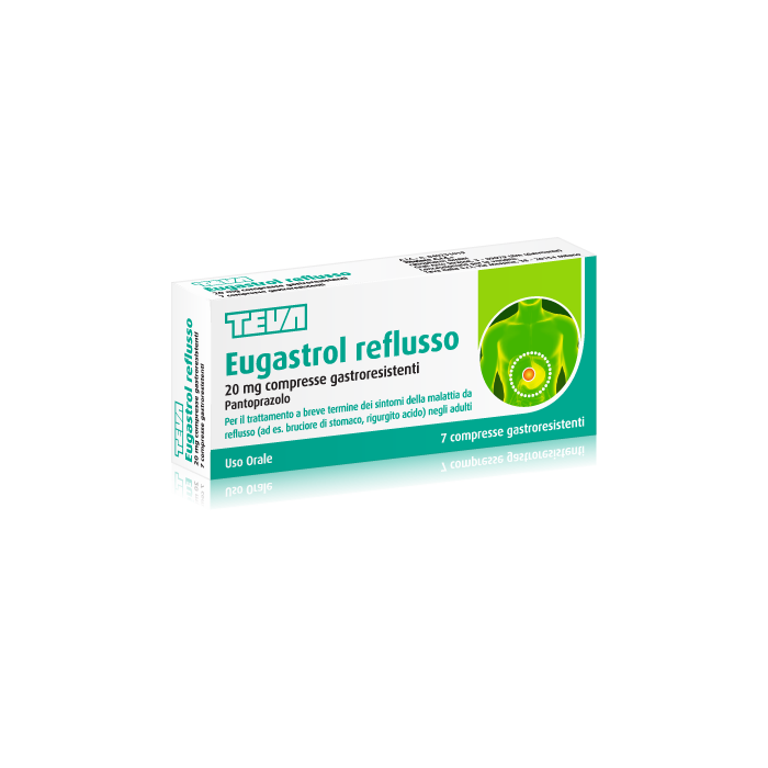 Eugastrol reflusso 20 mg 7 compresse gastroresistenti