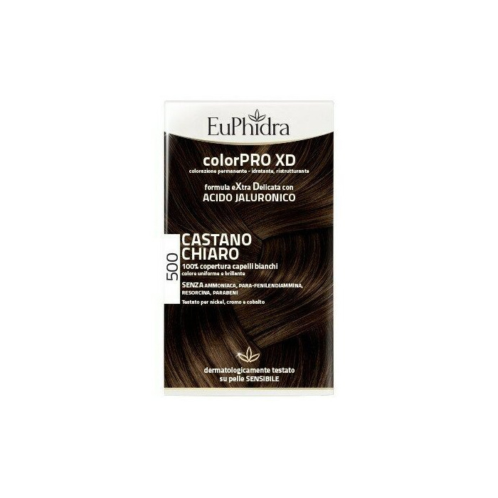 Euphidra colorpro xd 500 cast chiaro gel colorante capelli in flacone + attivante + balsamo + guanti