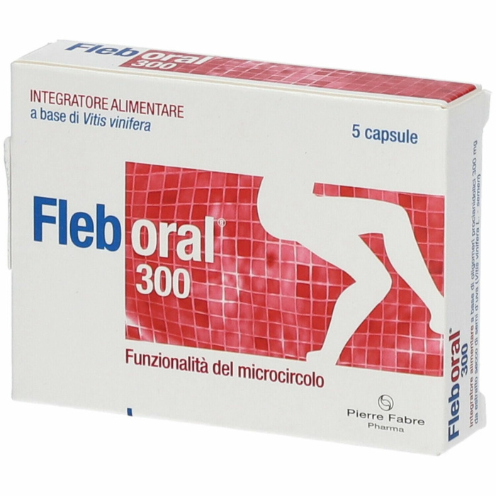 Fleboral 300 mg Integratore Microcircolo 5 Capsule