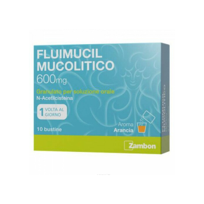 Fluimucil 600 mg bustine mucolitico - 10 bustine granulato