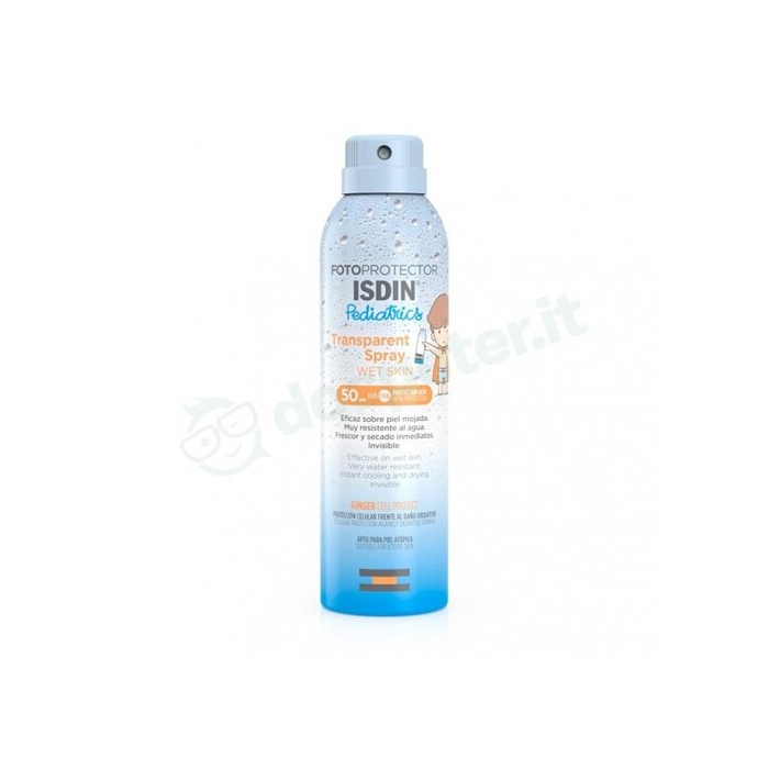 Fotoprotector ISDIN Spray Trasparente Wet Skin Pediatrics SPF50 250 ml