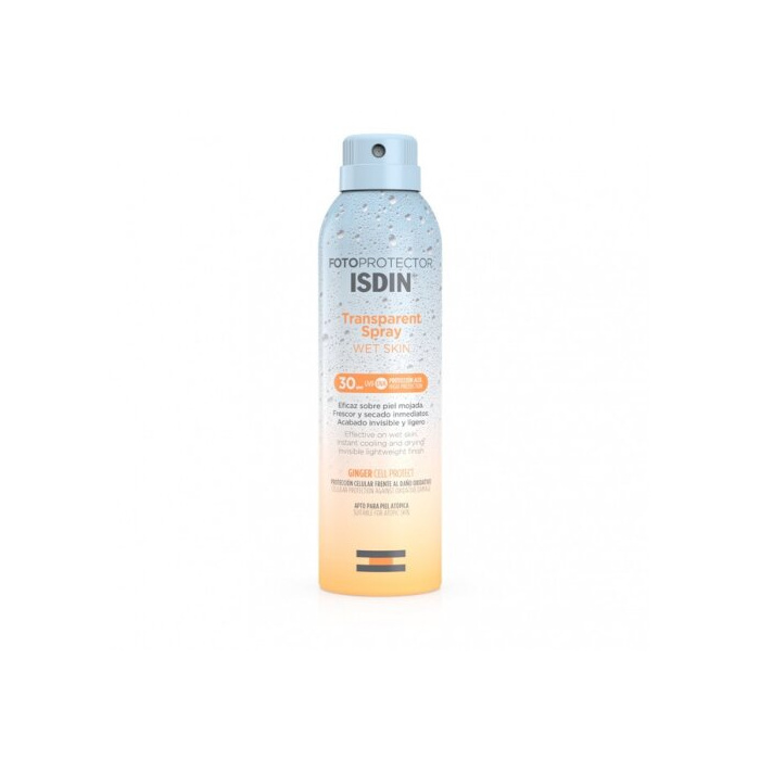 Fotoprotector ISDIN Spray Trasparente Wet Skin SPF 30 Protezione Corpo 250 ml