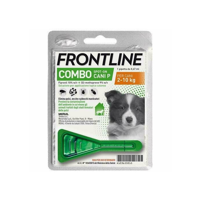 Frontline combo spot-on 1 pipetta 0,67 ml cani da 2 a 10 kg