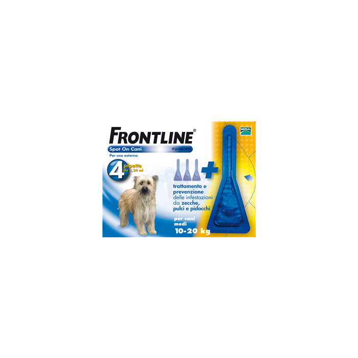 Frontline Spot-On Cani Taglia Media 10-20 kg 4 Pipette Monodose