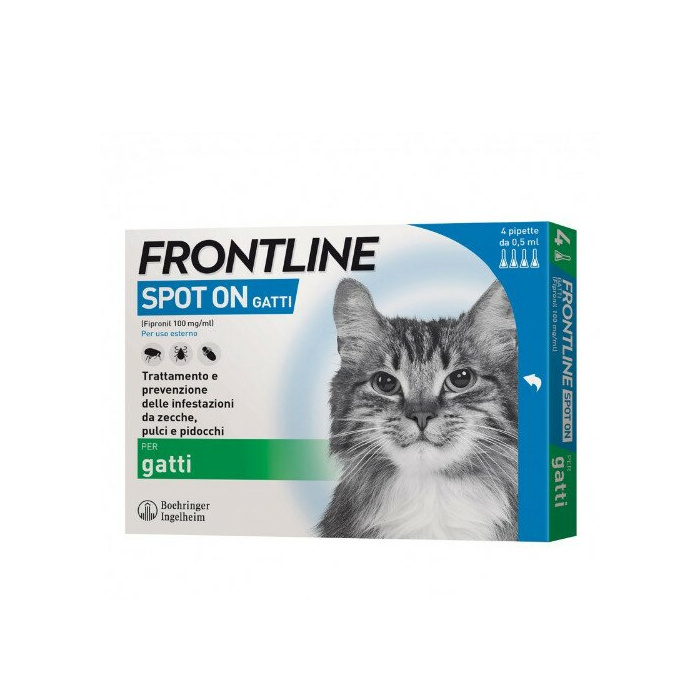Frontline Spot On per Gatti oltre 1 kg 4 Pipette 0,5 ml 
