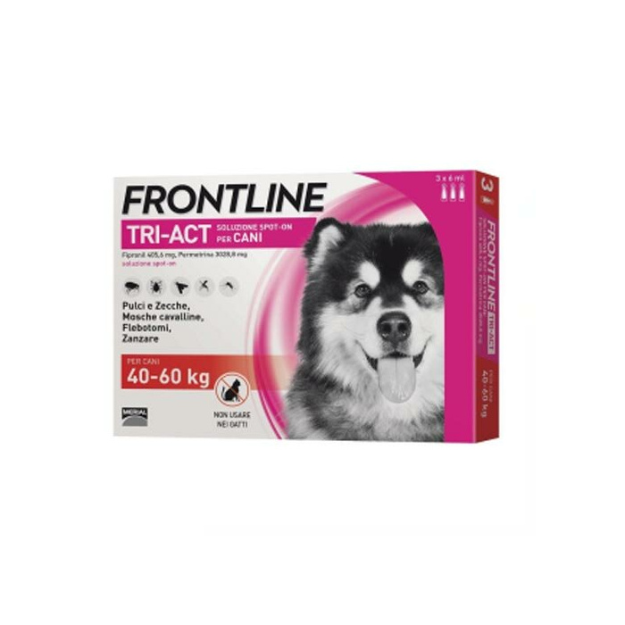 Frontline tri-act soluzione spot-on per cani di 40-60 kg