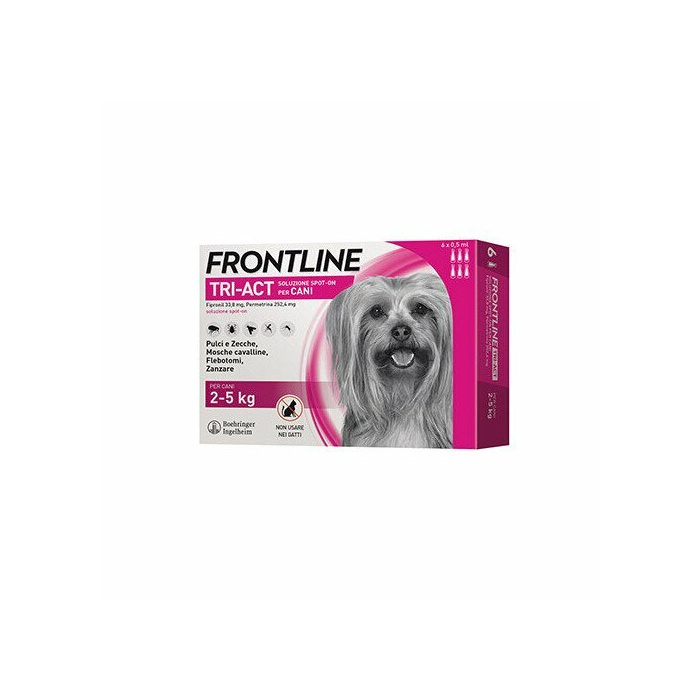 Frontline Tri-act Spot-on 6 Pipette 0,5 ml Per Cani da 2 a 5 kg