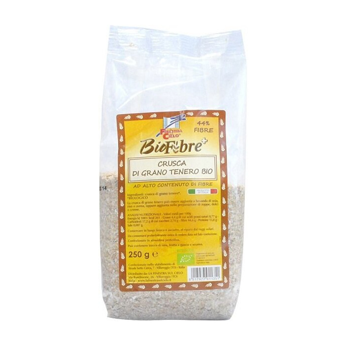 Fsc biofibre+ crusca di grano tenero bio ad alto contenuto di fibra 250 g