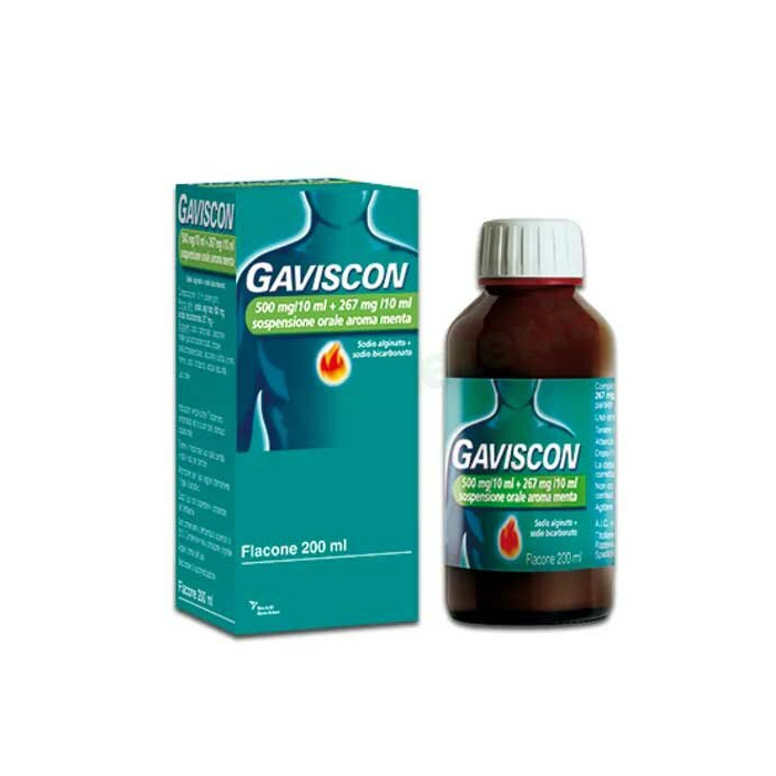Gaviscon sospensione orale 500 mg + 267 mg flacone 200 ml