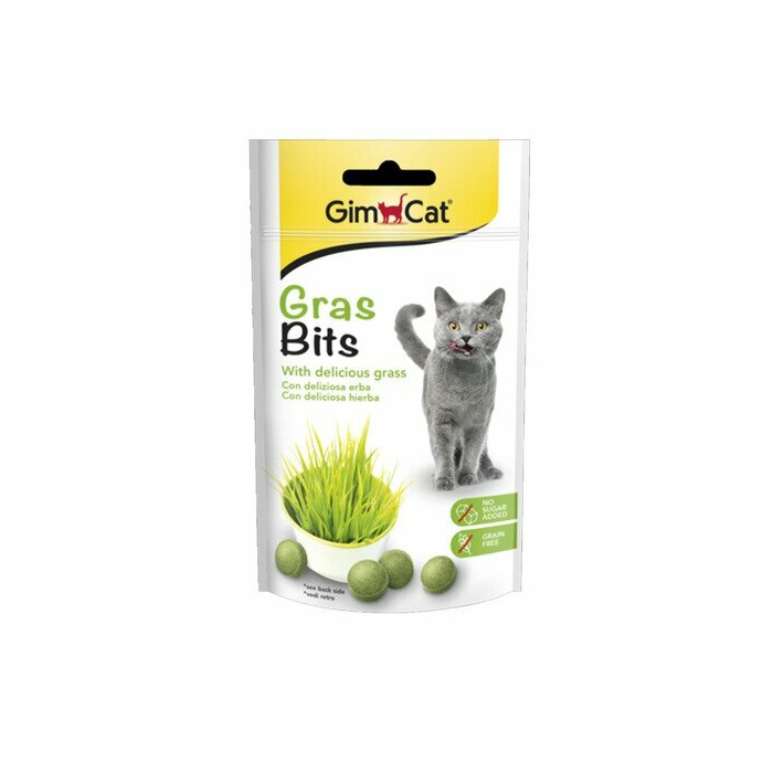 Gimborn Gimcat GrasBits Snack Gustoso e Vitaminico per Gatto 50g