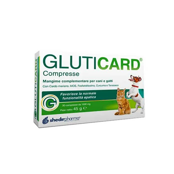 Gluticard Funzionalità Epatica Cane e Gatto 30 compresse 