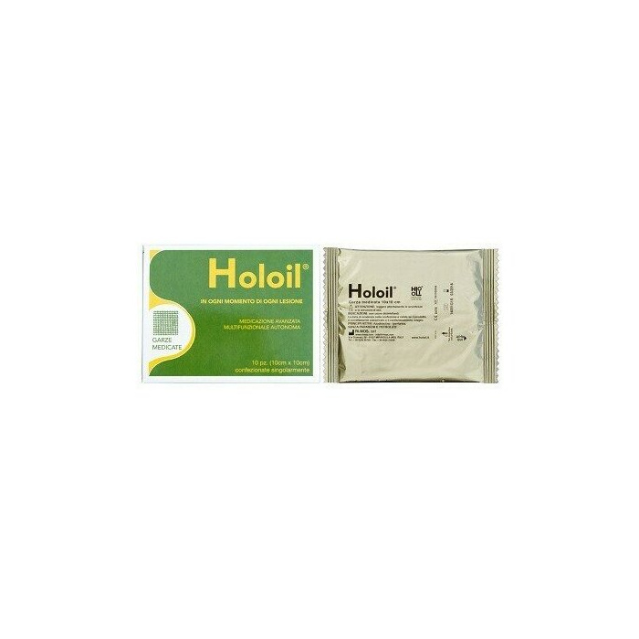 Holoil medicazione garza 10x10cm 10 pezzi