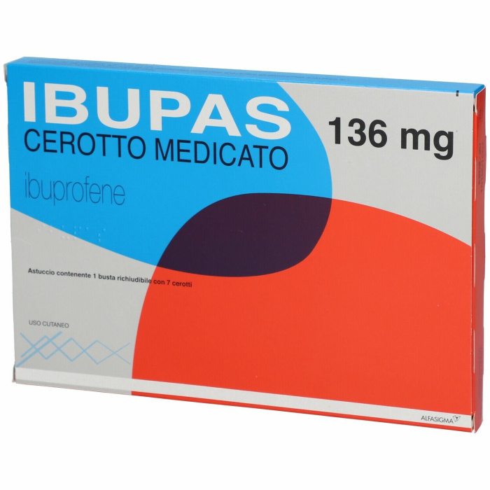 Ibupas 136 mg  ibuprofene dolori articolari 7 cerotti medicati