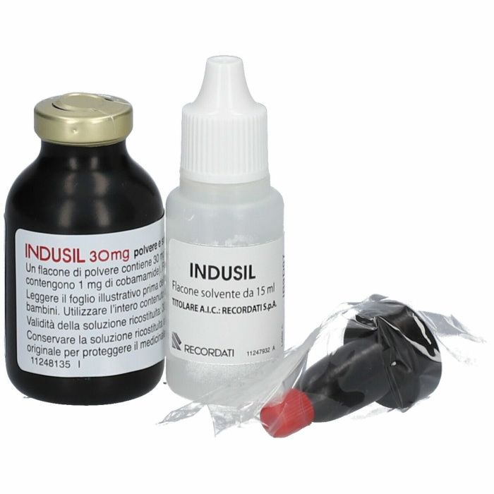 Indusil gocce 30 mg polvere e solvente per soluzione orale 15 ml