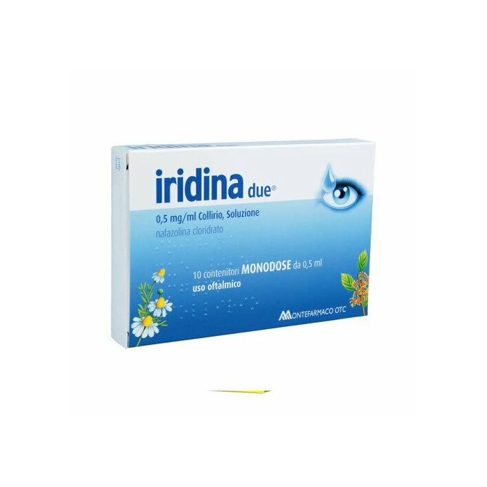 Iridina due collirio 0,05 % nafazolina cloridrato 10 flaconcini 0,5 ml