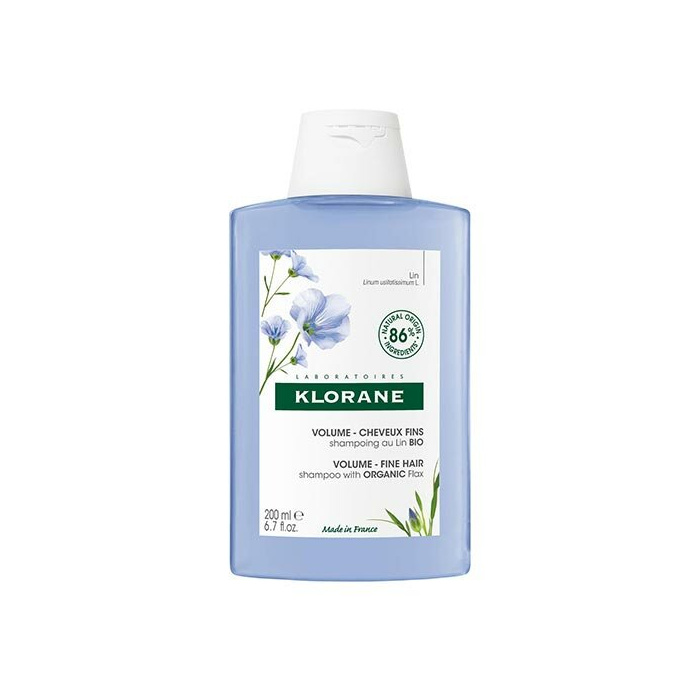 Klorane Shampoo Volumizzante al Lino Bio Capelli Sottili 200 ml