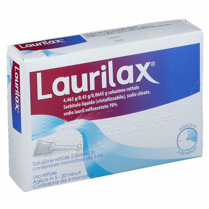 Laurilax lassativo 4 contenitori monodose 5 ml