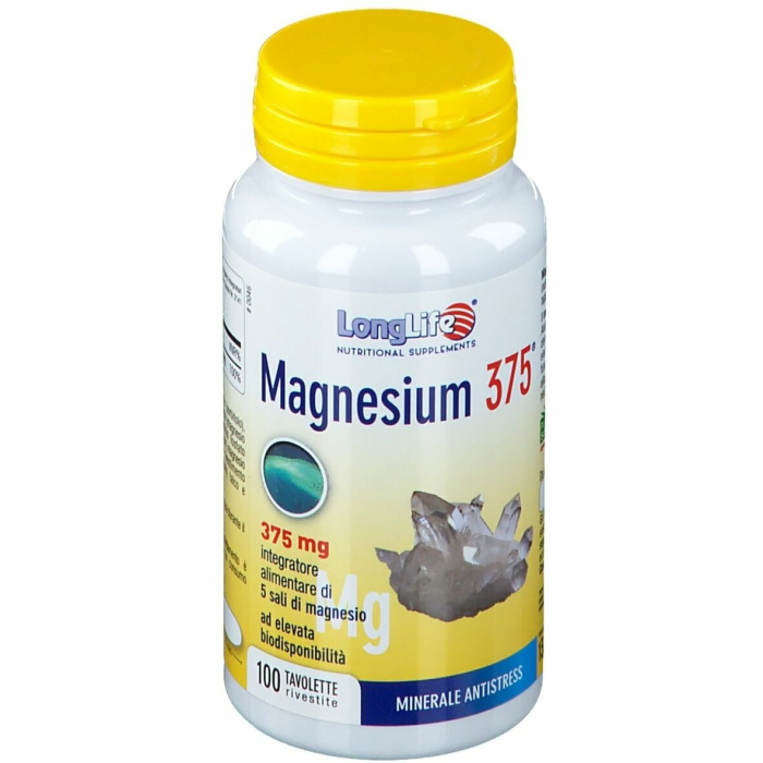 Longlife Magnesium 375 Integratore Magnesio 100 Tavolette