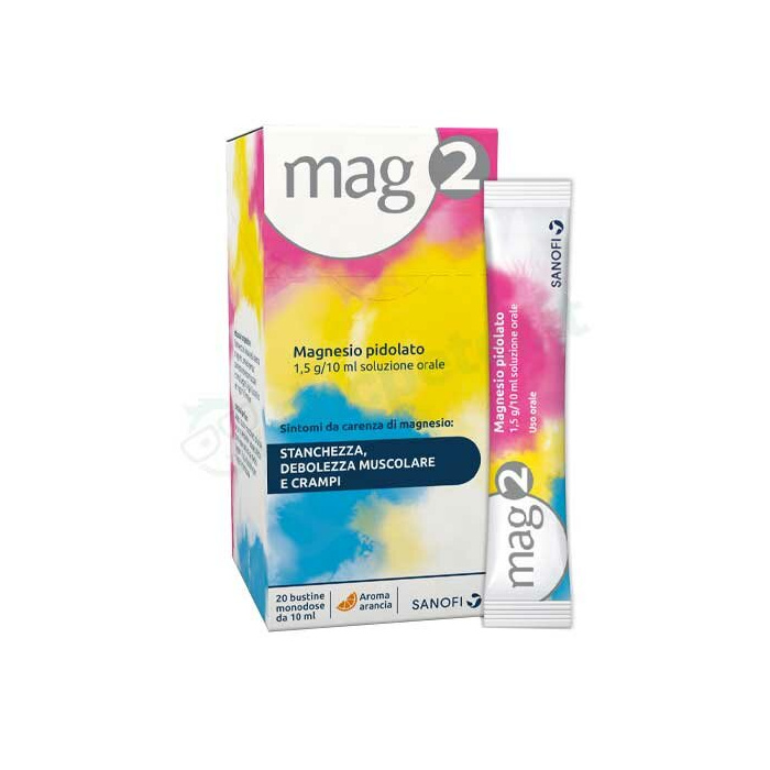 Mag2 stickpack 1,5 g/10 ml magnesio pidolato 20 bustine