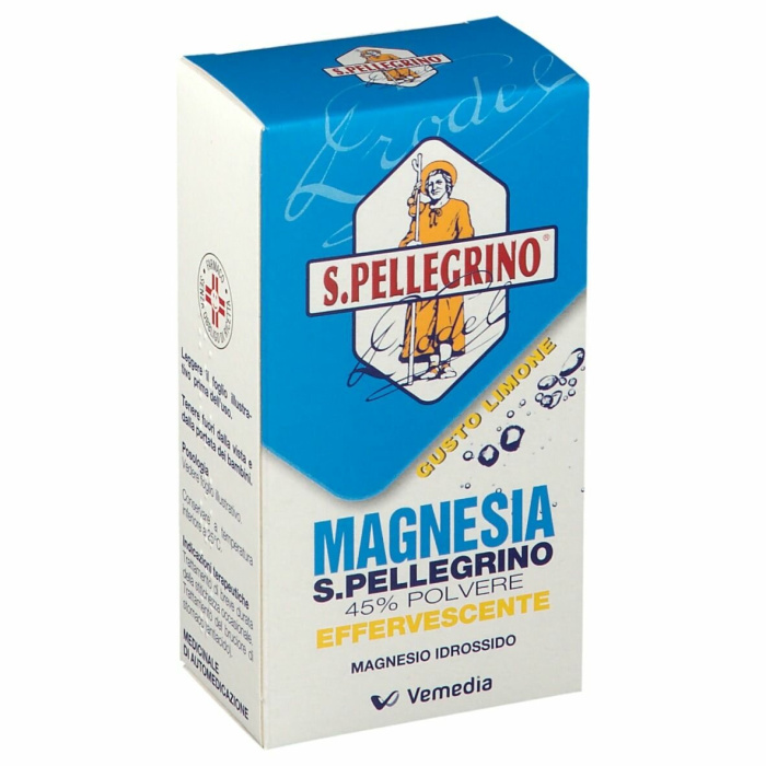 Magnesia san pellegrino 45% polvere effervescente limone 100 g