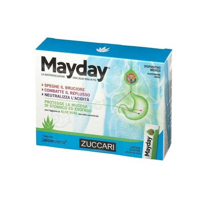 Mayday Sospensione per uso Orale 18 Stick 10 ml gusto Menta