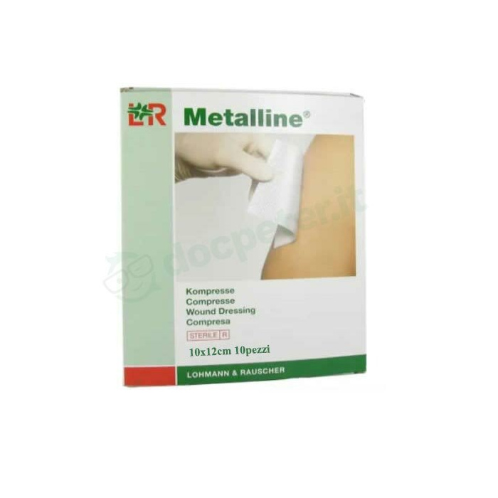 Medicazione mettalline garza in tnt alluminizzato 10x12cm 10pezzi