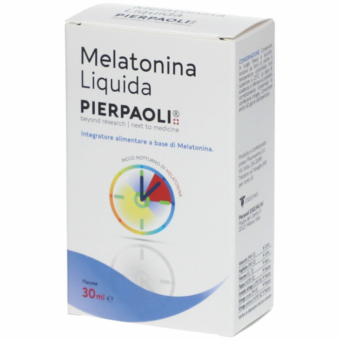 Dr. Pierpaoli Melatonina Liquida Integratore Sonno e Jet Lag 30 ml