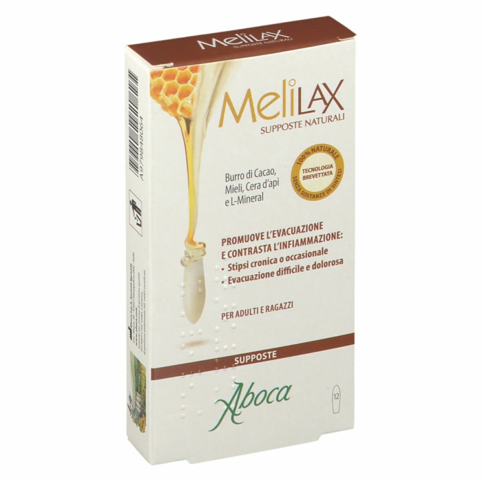 Melilax Supposte Naturali per Infiammazioni della Mucosa Rettale 12 Pezzi