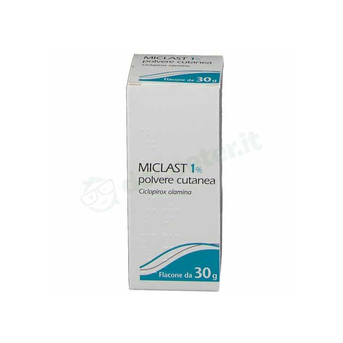 Miclast polvere cutanea 1% ciclopiroxolamina 30g