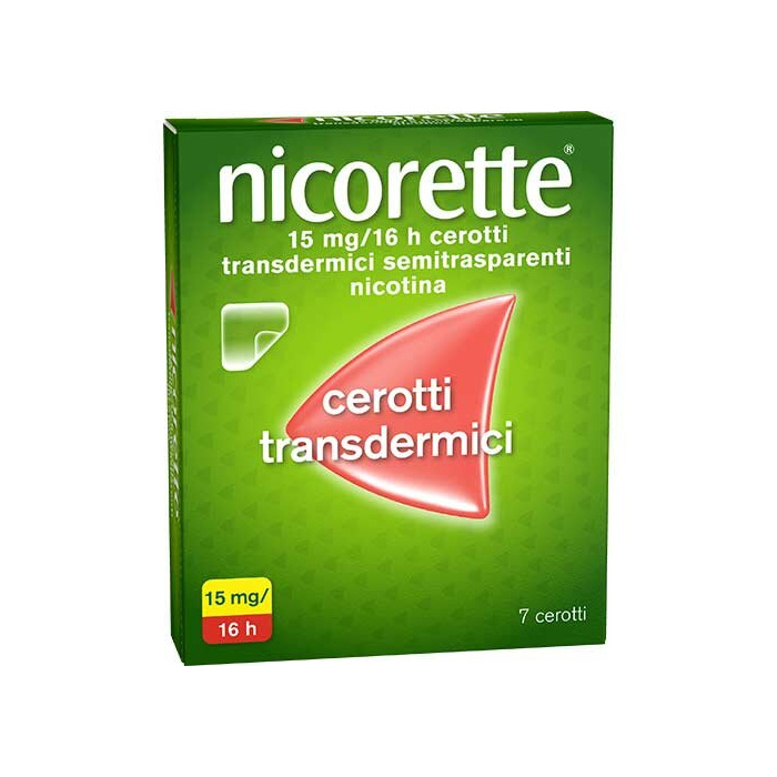 Nicorette cerotti transdermici 15 mg/16 h nicotina 7 cerotti
