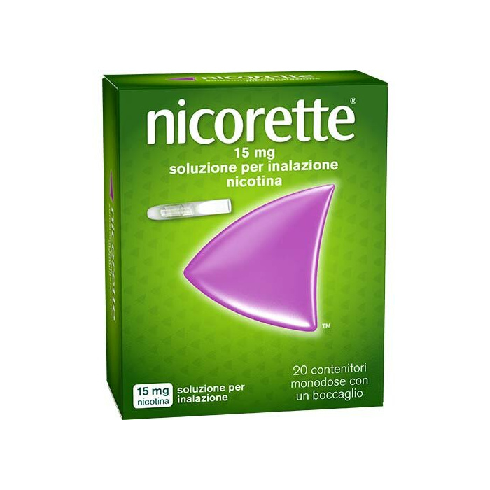 Nicorette inhaler 15 mg nicotina 20 flaconcini monodose