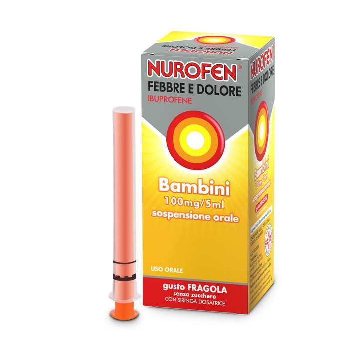 Nurofen febbre e dolore bambini ibuprofene sospensione orale fragola 150 ml