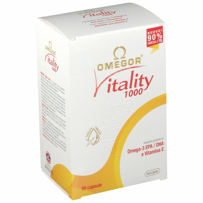 Omegor Vitality 1000 Integratore Omega3 EPA DHA 90 Capsule Molli